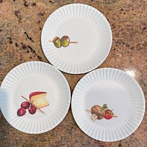 White Plates with Charming Food Design